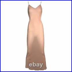 Vintage S/S 1997 Dolce & Gabbana Sheer Peachy Nude Silk Slip Maxi Dress 42