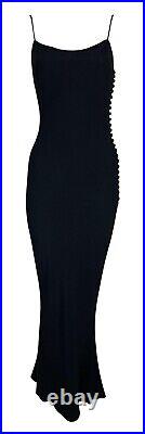 Vintage S/S 1998 Christian Dior by John Galliano Long Black Slip Dress
