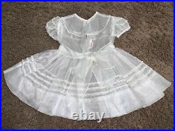 Vintage SHEER Pink Girls Party Dress Size 2/3T With Slip Full Circle Baby Doll