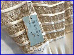 Vintage Saks Fifth Avenue Cream Lace and Silk Slip Dress Size Small NWT