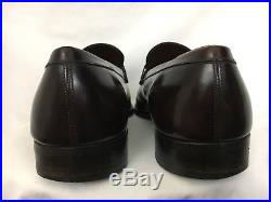 Vintage Salvatore Ferragamo Mens Dress Shoes Leather Brown Loafer Slip Ons 10 EE