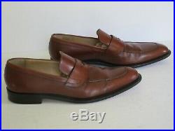 Vintage Salvatore Ferragamo Rust Leather Slip On Dress Shoes, Size 10 D