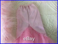 Vintage Sears Exclusive Tickled Pink Barbie Formal Parfait slip dress Boa 1681