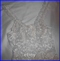 Vintage Sears Ivory Lace Mini Dress Slip Lingerie Inner Most Size Medium