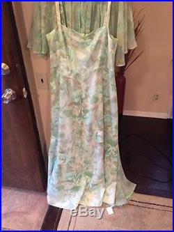 Vintage Sheer Floral Long Dress Fits Like A Small Flowy Slip Included