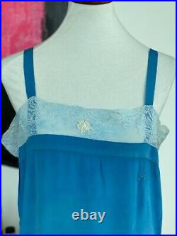 Vintage Silk Slip Dress 20s Slip Dress Hand Dyed Silk Slip Dress