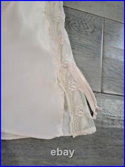 Vintage Slip Dress Nightgown Private Luxuries Sexy Lace Ivory Rose Size Large