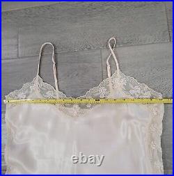 Vintage Slip Dress Nightgown Private Luxuries Sexy Lace Ivory Rose Size Large