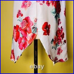 Vintage Slip Dress S Low Back Backless Floral Rose Honors Intimates Y2k 90s