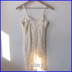 Vintage Slip Dress White Lace Womens Size Small Elegant Dainty Sexy Lingerie 70s