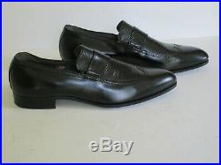 Vintage Stetson Black Leather Slip-On Dress Shoes, Worn one time, Size 11 M