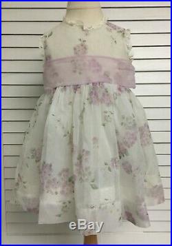 Vintage Tagged Kate Greenaway Size 2 Girls Toddler Sheer Dress with Attached Slip