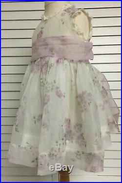 Vintage Tagged Kate Greenaway Size 2 Girls Toddler Sheer Dress with Attached Slip