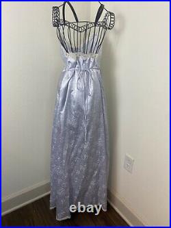 Vintage Union Made Christian Dior Baby Blue Floor Length Slip Dress Size Small