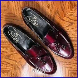 Vintage Unworn Florsheim Imperial 8e Burgundy Tassel Loafer Slip On Dress Shoe