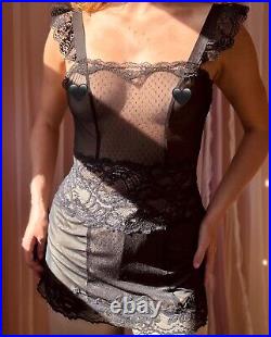 Vintage VS black Lace Slip Dress