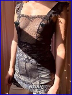 Vintage VS black Lace Slip Dress