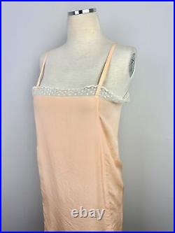 Vintage VTG lingerie slip dress 1920s silk slipdress nightgown