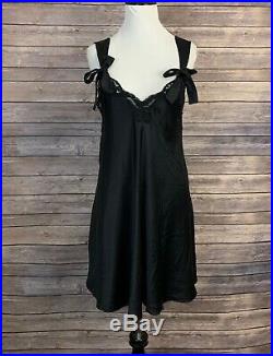 Vintage Valentino Intimo Couture Black Silk Slips (Size S)