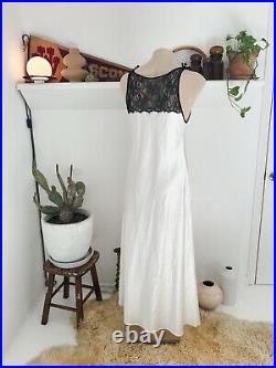 Vintage Valentino Slip Negligee Silk Lace Dress Small