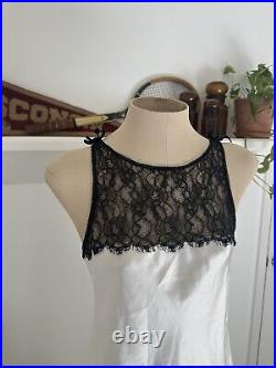 Vintage Valentino Slip Negligee Silk Lace Dress Small