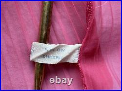 Vintage Van Raalte Lingerie Full Sweep Circle Maxi Chiffon Dress Gown Slip S