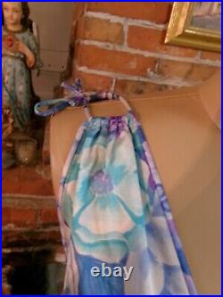 Vintage Vanity Fair 2 Pc Peignoir With Silky Gown & Robe Exotic Floral Print 34