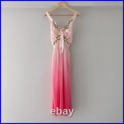 Vintage Vanity Fair Gradient Pink Sheer Slip Dress (S-M)