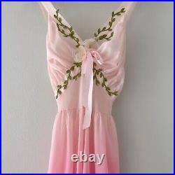 Vintage Vanity Fair Gradient Pink Sheer Slip Dress (S-M)