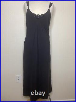 Vintage Vanity Fair Long Black Slip Dress USA Sz 36