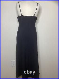 Vintage Vanity Fair Long Black Slip Dress USA Sz 36