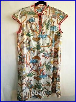 Vintage Vanity Fair M Chemise Slip Keyhole Sheer Boho Floral Cap sleeve USA Dres