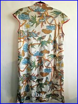 Vintage Vanity Fair M Chemise Slip Keyhole Sheer Boho Floral Cap sleeve USA Dres