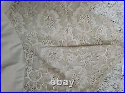 Vintage Vanity Fair Nude Lace Nylon Full Slip Dress Size 38 S Silky Lingerie USA