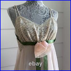 Vintage Vanity Fair Slip With Ribbon Trim Lace Details and a Rosette