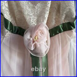 Vintage Vanity Fair Slip With Ribbon Trim Lace Details and a Rosette