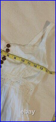 Vintage Vasna Desire Tiered 100% Cotton Slip Dress Cottagecore Prairie Boho INDI
