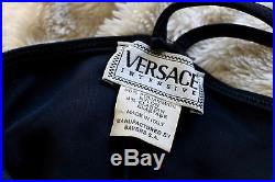 Vintage Versace Intensive Black Slip Dress Sz M