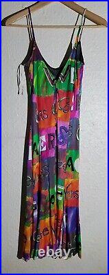 Vintage Versace Pop Art Graffiti stretch Dress Spring / Summer women sz IT 38