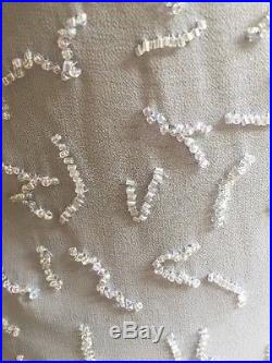 Vintage Versus Gianni Versace Slip Dress Evening Gown Sz 8 Beaded Silk Chiffon