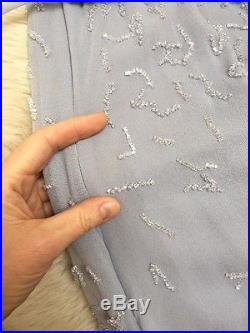 Vintage Versus Gianni Versace Slip Dress Evening Gown Sz 8 Beaded Silk Chiffon