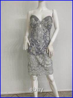 Vintage Vicky Tiel Marilyn Monroe Style Dress Hand Beaded Lace Made In France 4