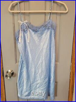 Vintage Victoria's Secret Angels Blue Plaid Slip Dress/Medium