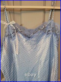 Vintage Victoria's Secret Angels Blue Plaid Slip Dress/Medium