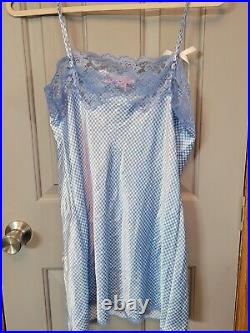 Vintage Victoria's Secret Angels Blue Plaid Slip Dress/Medium