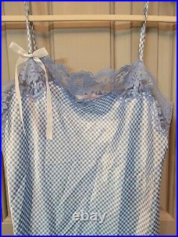 Vintage Victoria's Secret Angels Blue Plaid Slip Dress/Medium