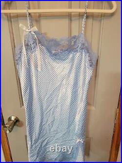 Vintage Victoria's Secret Angels Blue Plaid Slip Dress/Medium