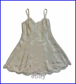 Vintage Victoria's Secret Gold Label Babydoll Slip Dress Ivory Lace Size Small