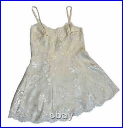 Vintage Victoria's Secret Gold Label Babydoll Slip Dress Ivory Lace Size Small