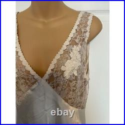 Vintage Victoria's Secret Gold Label Night Gown Slip Dress with Lace Detail Size